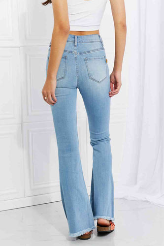 Stilla | Miu Full Size Jess Button Flare Jeans