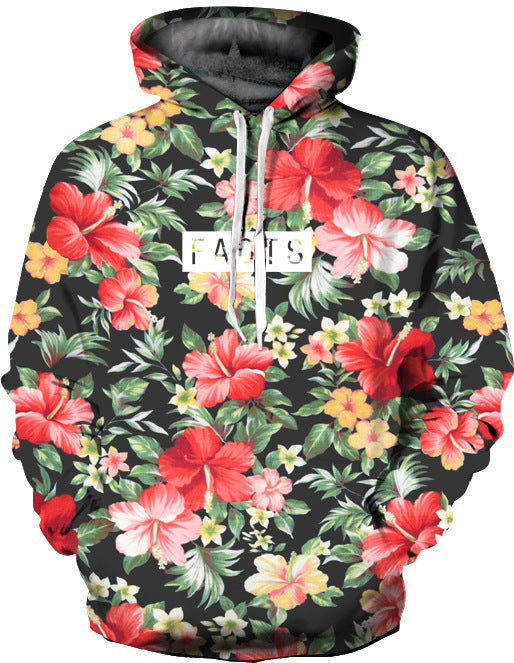 Unisex Hættetrøje med blomsterdesign Stilla