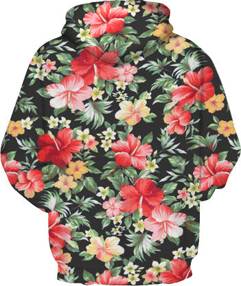 Unisex Hættetrøje med blomsterdesign Stilla