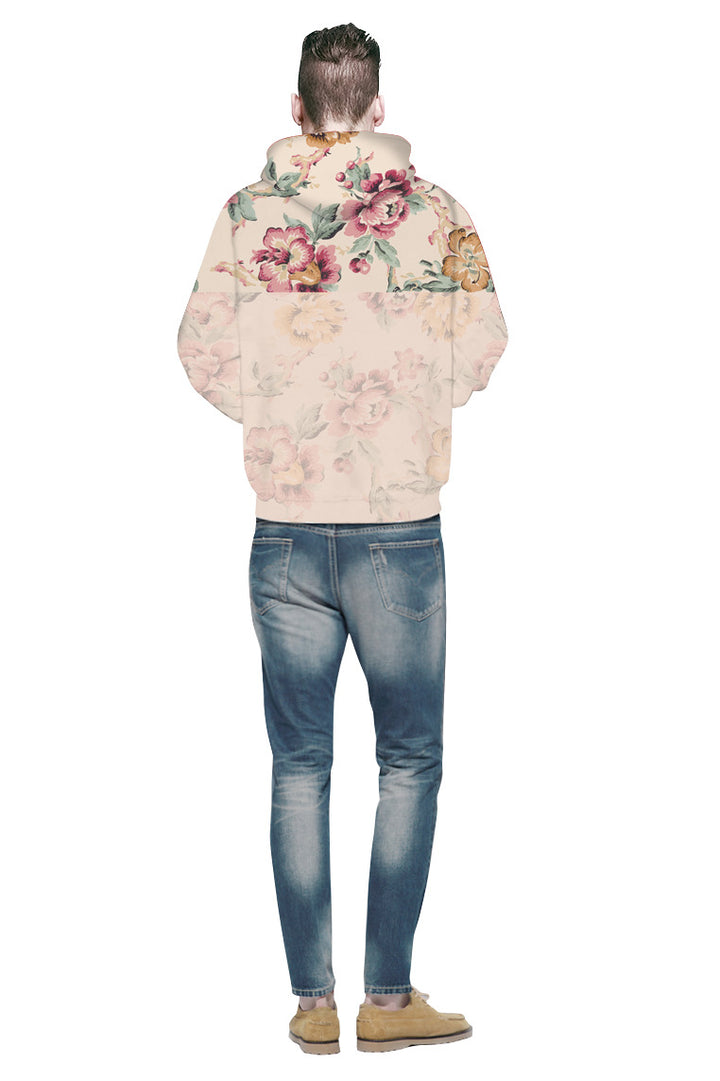 Unisex hættetrøje med blomstermønster og behagelig pasform Stilla