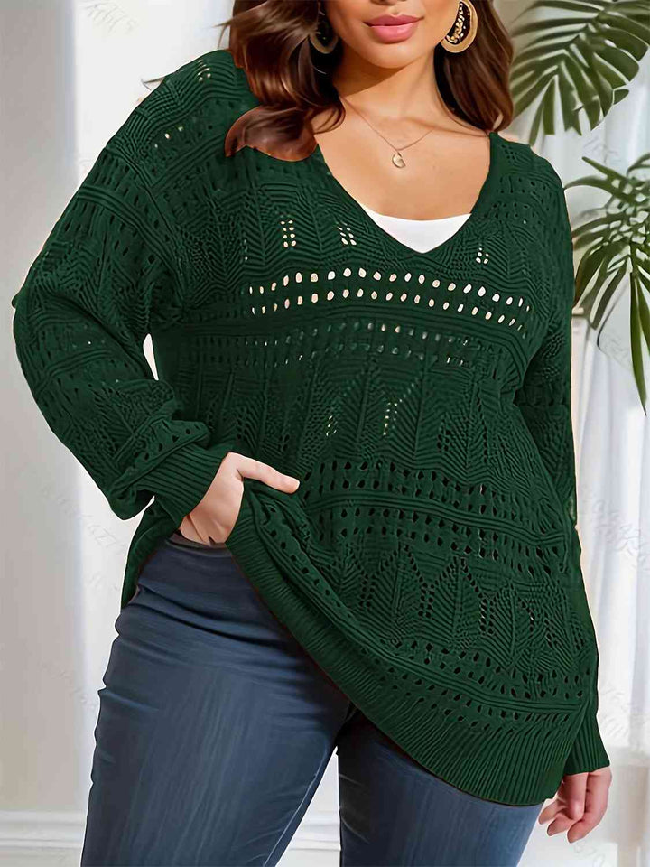 Stilla | Størrelse Åbenarbejdet Udsnit Langærmet Sweater