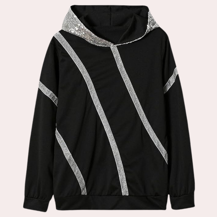 Stilla | Paillet Sweater med Hætte til Damer