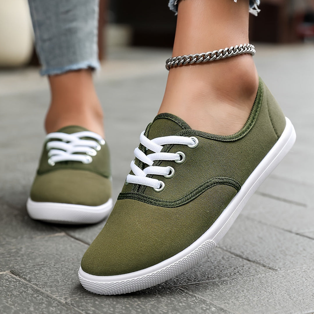 Skovae | Behagelige Lave Canvas Sneakers I Hvid