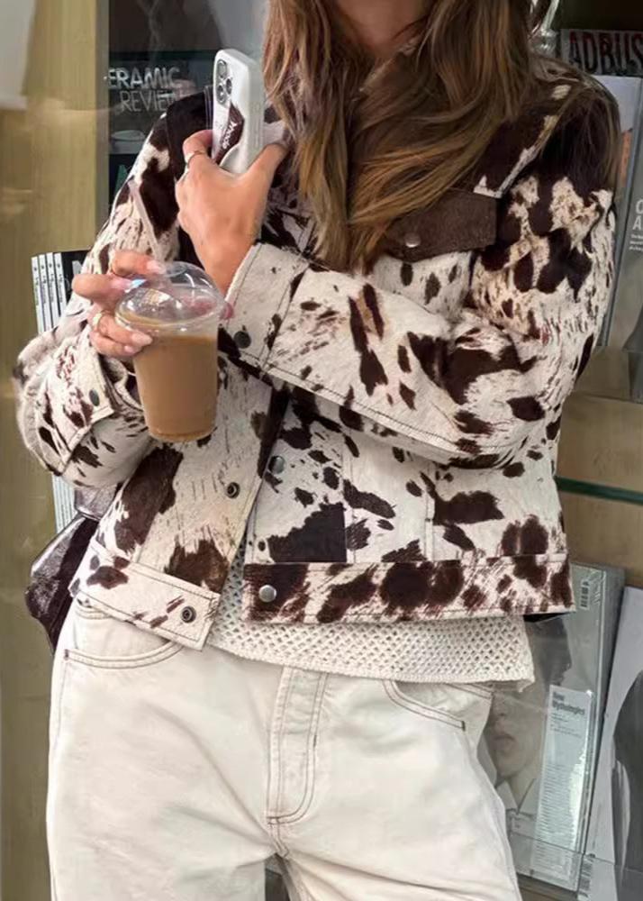 Stilla | Trykt Denim Jakke