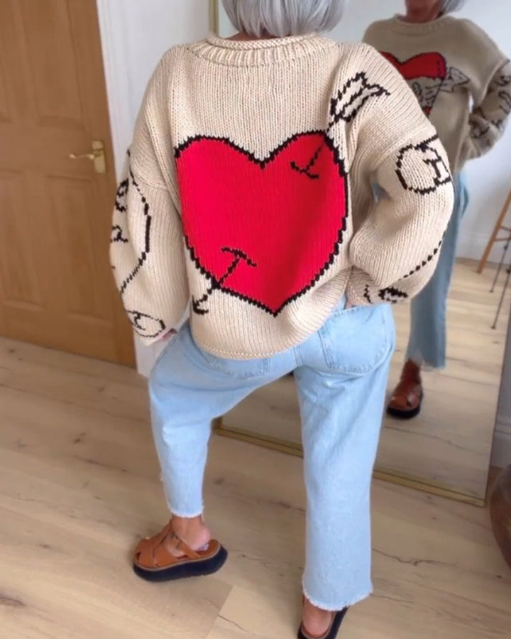 Stilla | Pullover med kærlighedsmønster