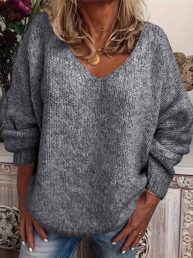 Stilla | Oversized V-Udskæring Pullover