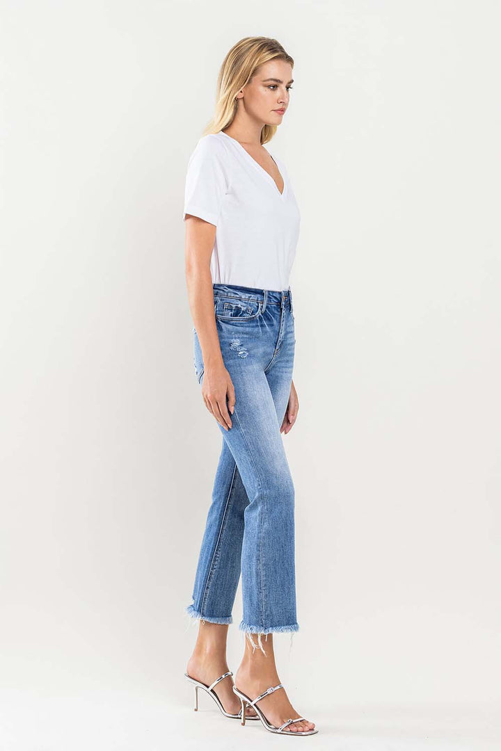 Stilla | by Flying Monkey Full Size Høj Talje Cropped Flare Jeans
