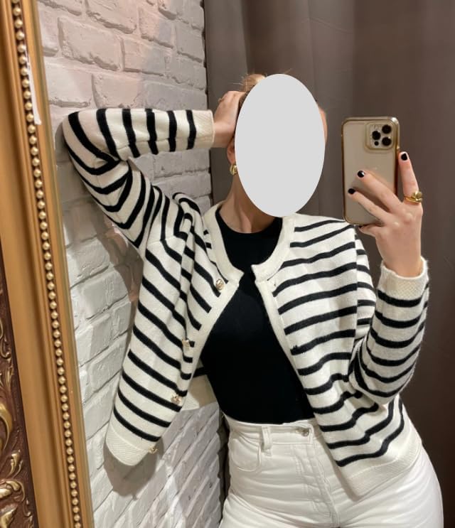 Stilla | Stribet Cardigan med Stil