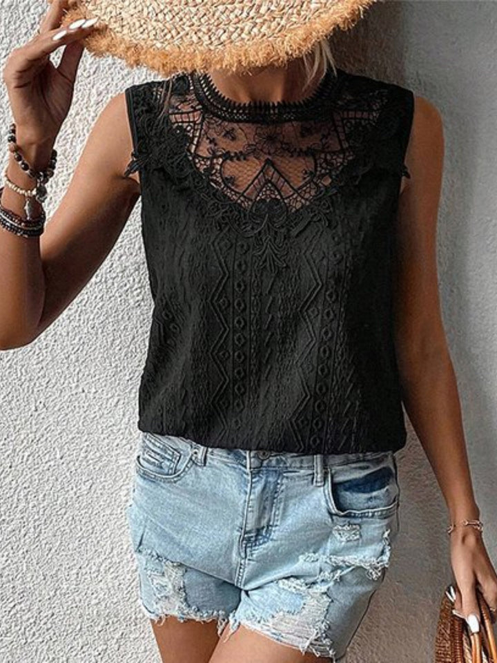 Stilla | Eyelet Ærmeløs Top