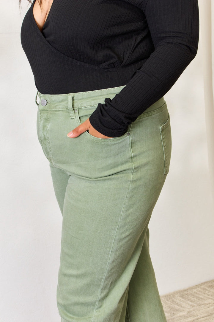 Stilla | Fuldt Størrelse Rå Kant Brede Ben Jeans