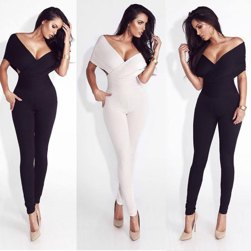 Dame Elegant Jumpsuit med off-shoulder design og figurtilpasset pasform Stilla