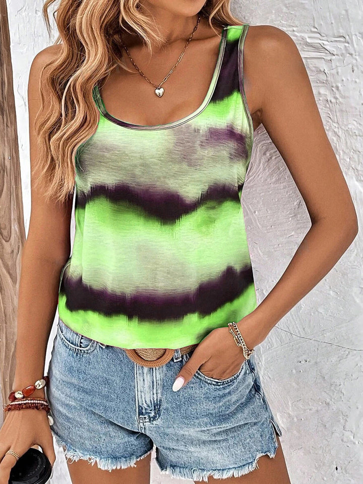 Stilla | Dye Scoop Neck Wide Strap Tank