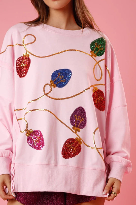 Stilla | Julelys Pailletter Slids Pullover Sweatshirt