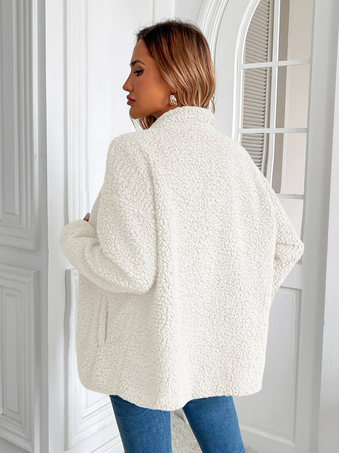 Stilla | Lane Zip Up Langærmet Fuzzy Jakke