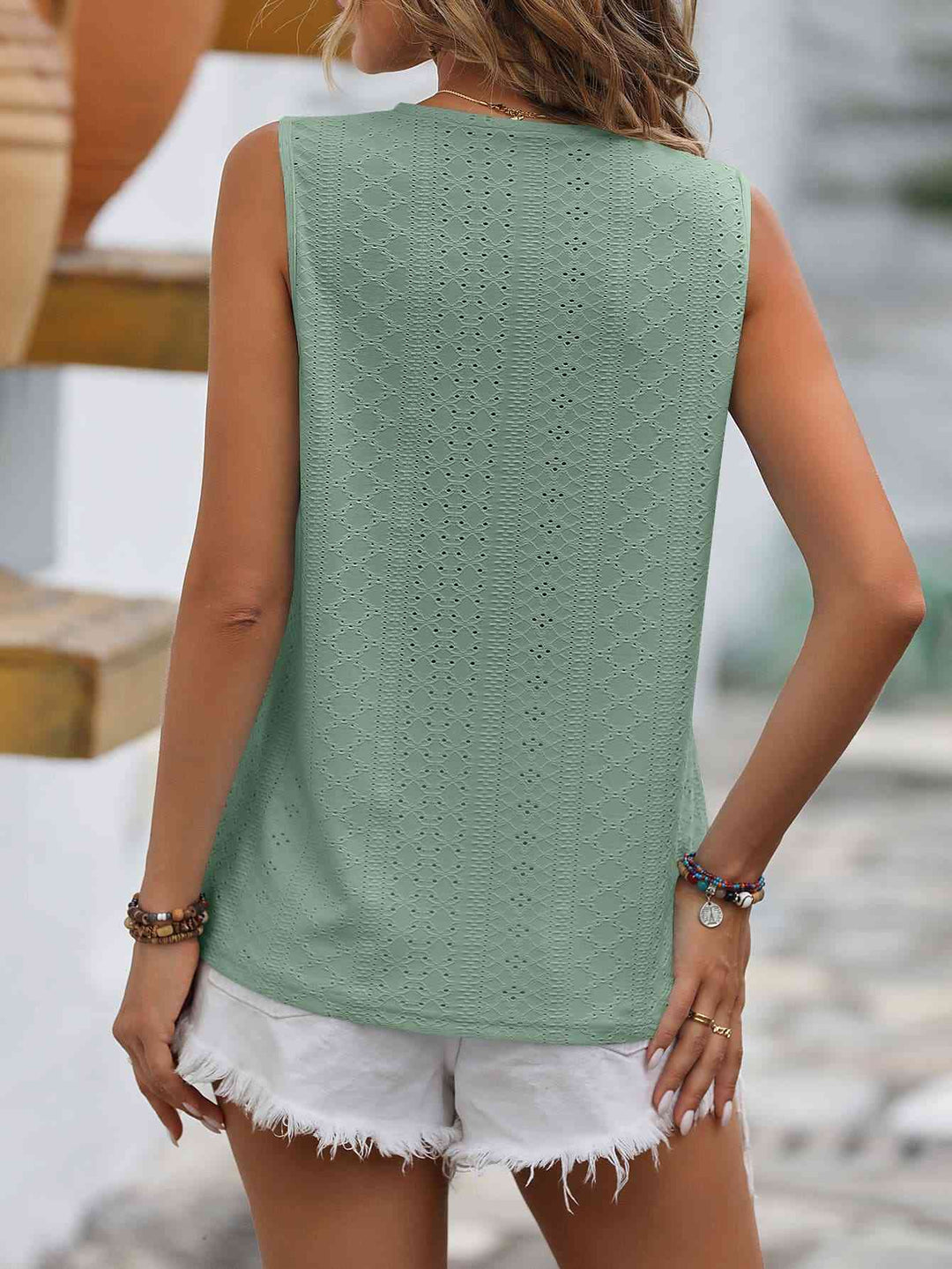 Stilla | Spliced Lace V-hals Udenærmelig Top