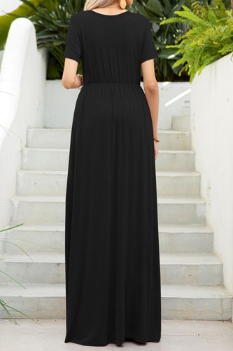 Stilla | Neck Maxi Tee Kjole Med Lommer