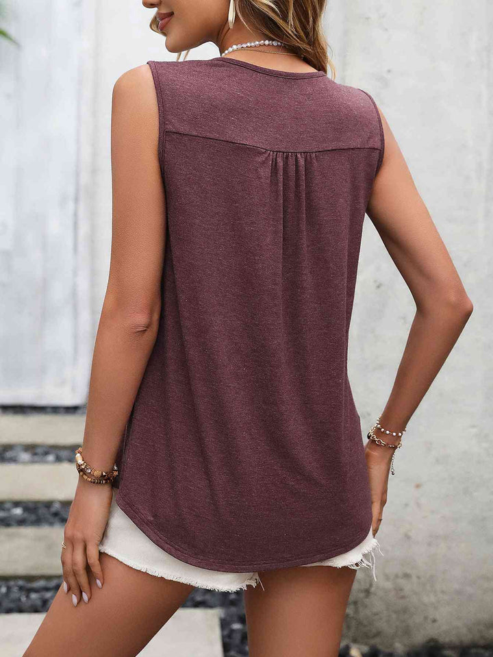Stilla | Blonde Kontrast Scoop Neck Tank