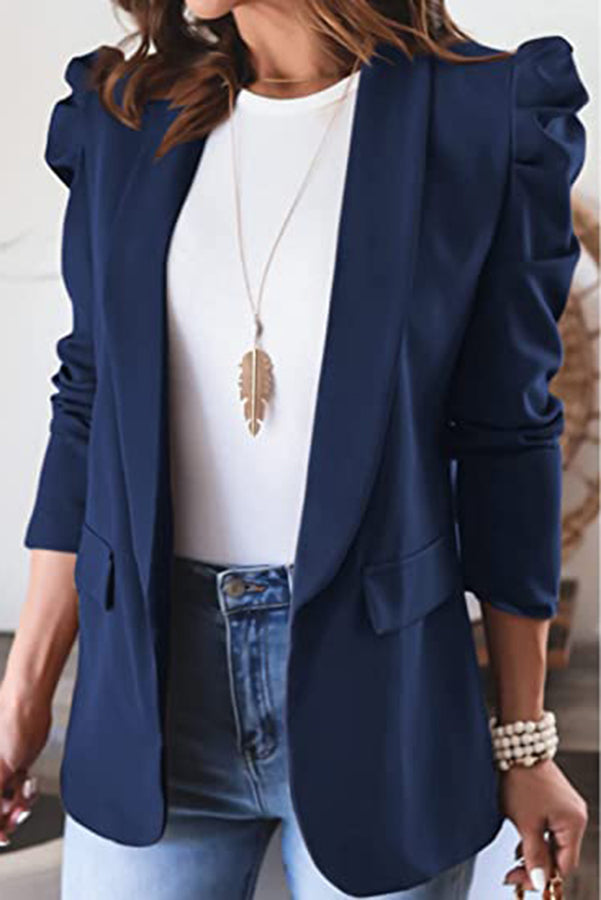 Stilla | Bubble Sleeve Åben Front Blazer