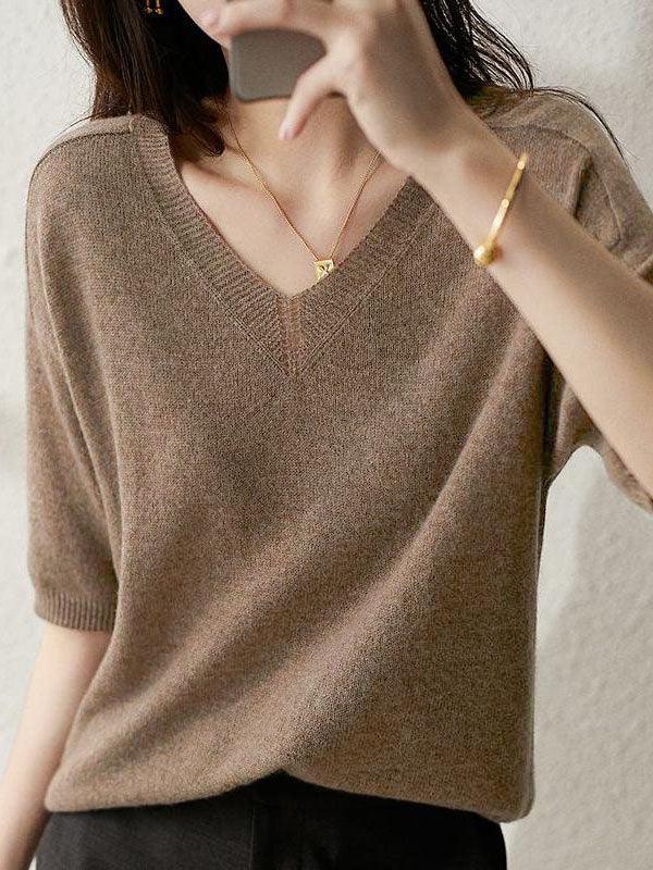 Stilla | Luksuriøs Blød Cashmere V-Hals Sweater til Kvinder