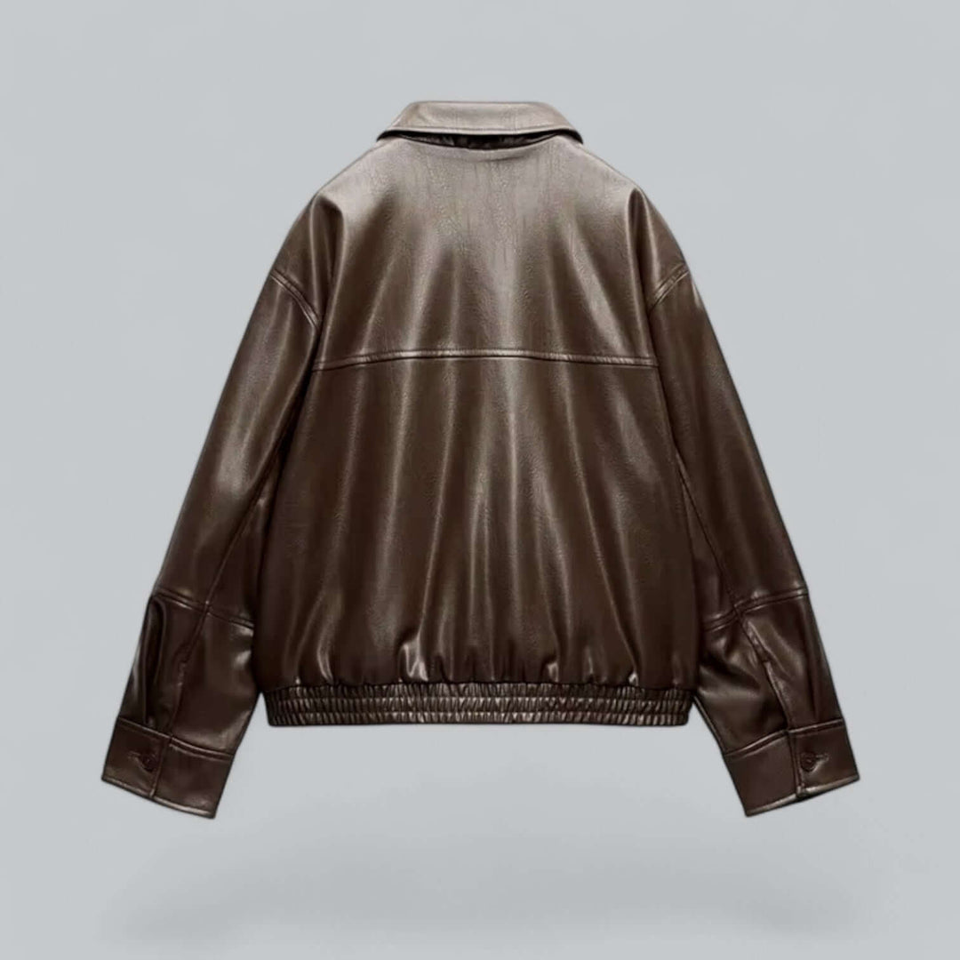 Stilla | Dame Vintage Stil Kunstlæderjakke