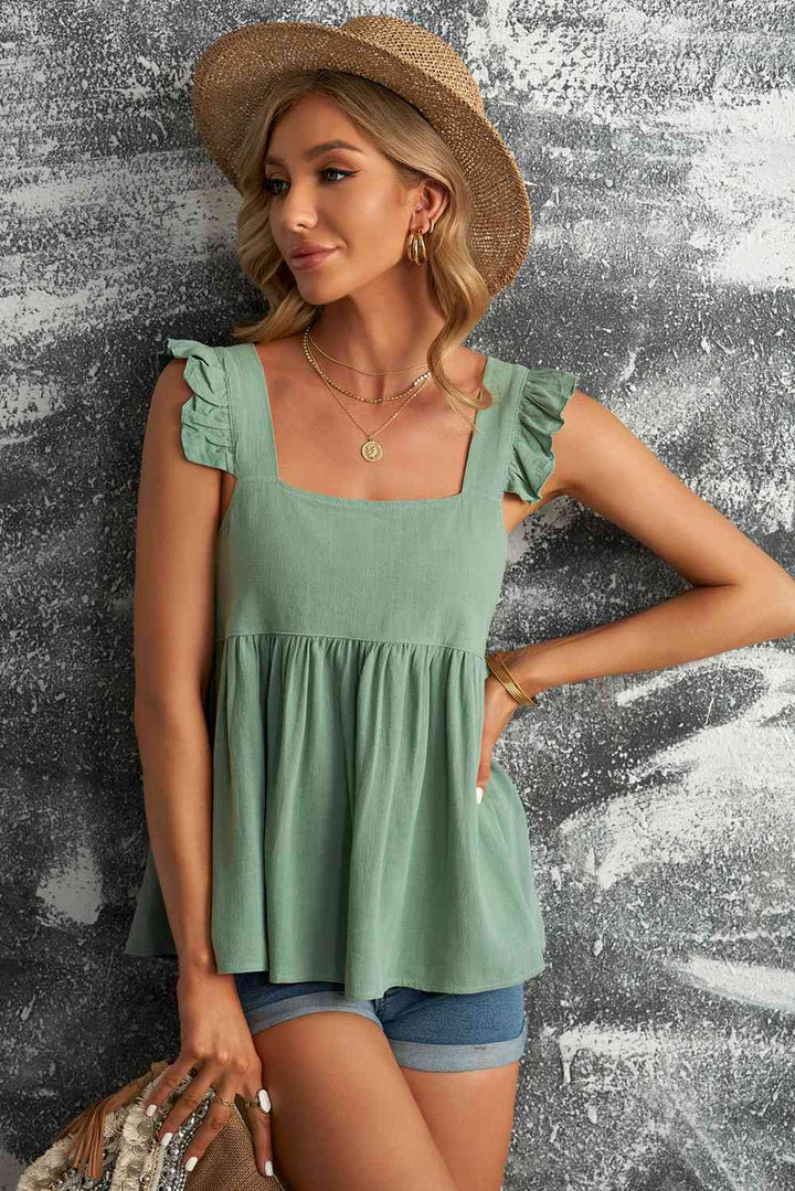 Stilla | Square Neck Babydoll Bluse