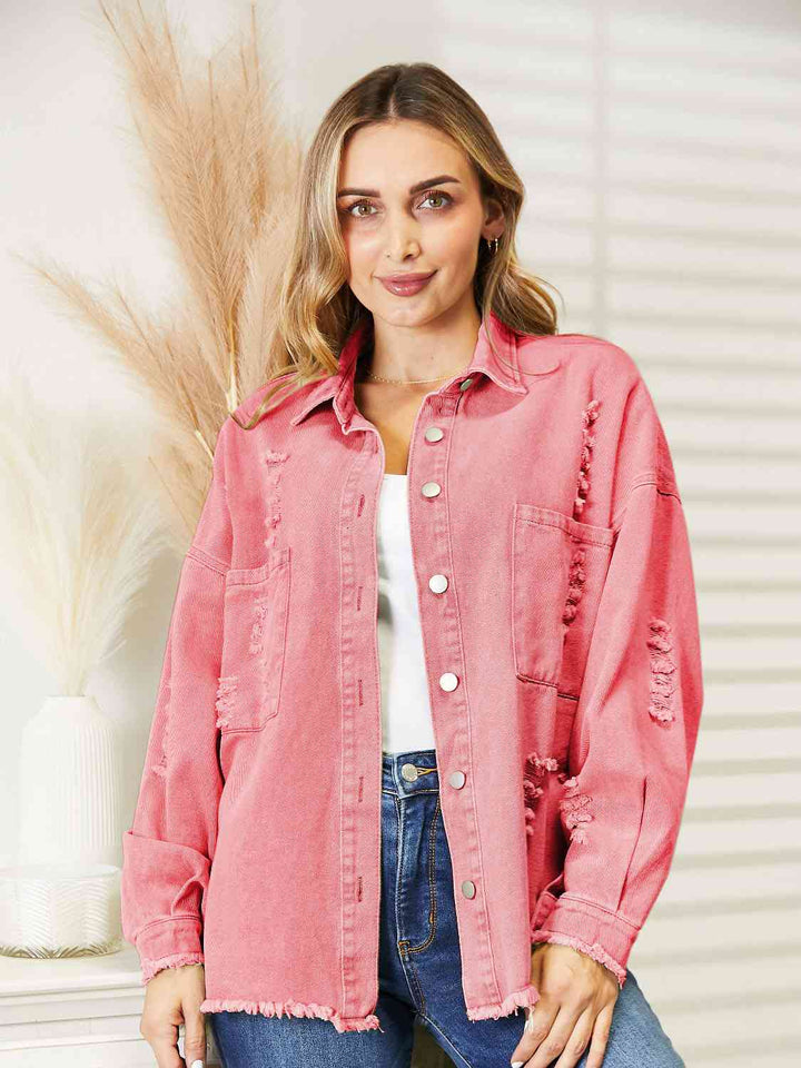 Stilla | Raw Hem Denim Jakke