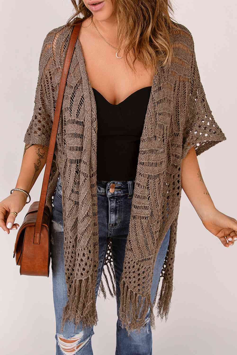 Stilla | Hem Slid Åben Front Cardigan