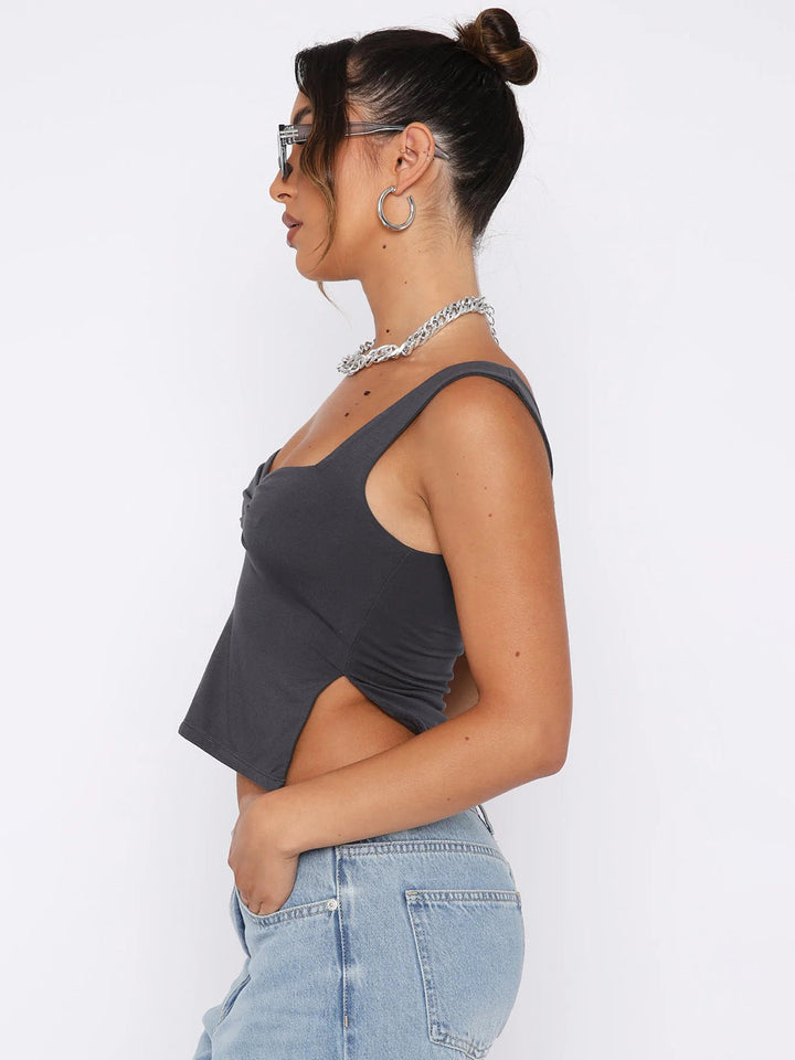 Stilla | Sweetheart Neck Wide Strap Tank