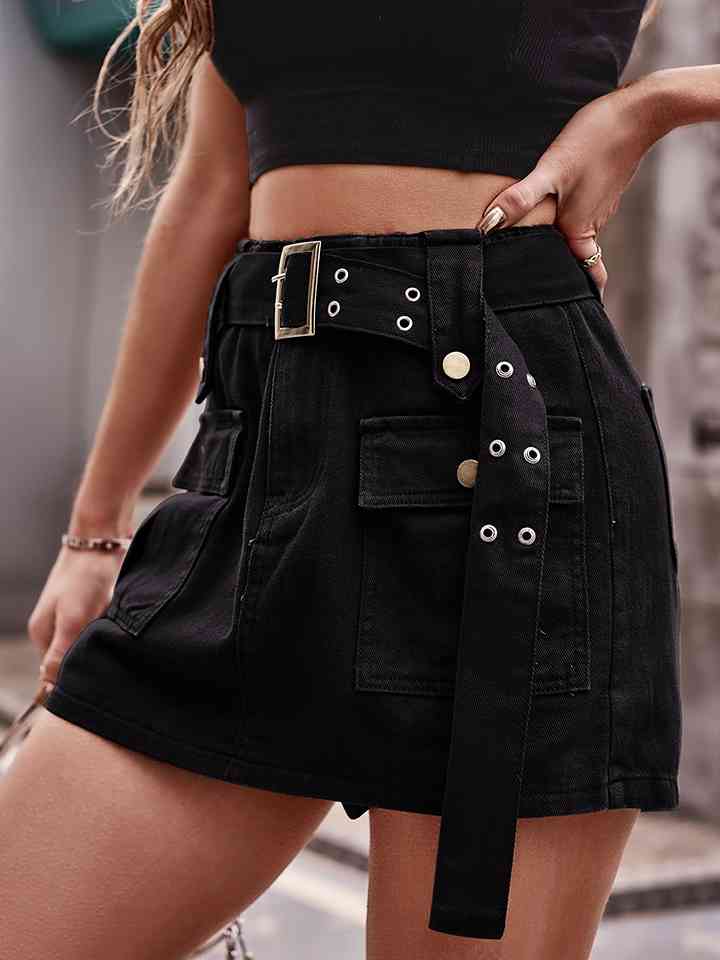 Stilla | Talje Denim Cargo Shorts