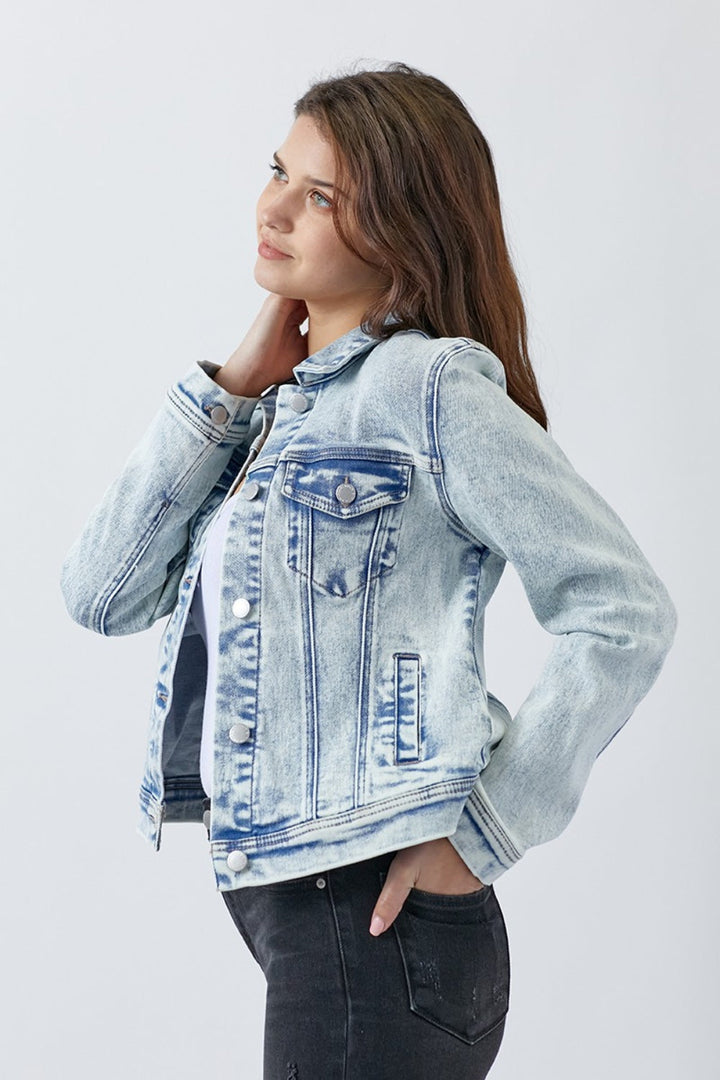 Stilla | Knap-Op Vasket Denim Jakke
