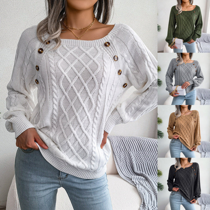 Stilla | Fashionable sweater with square neckline