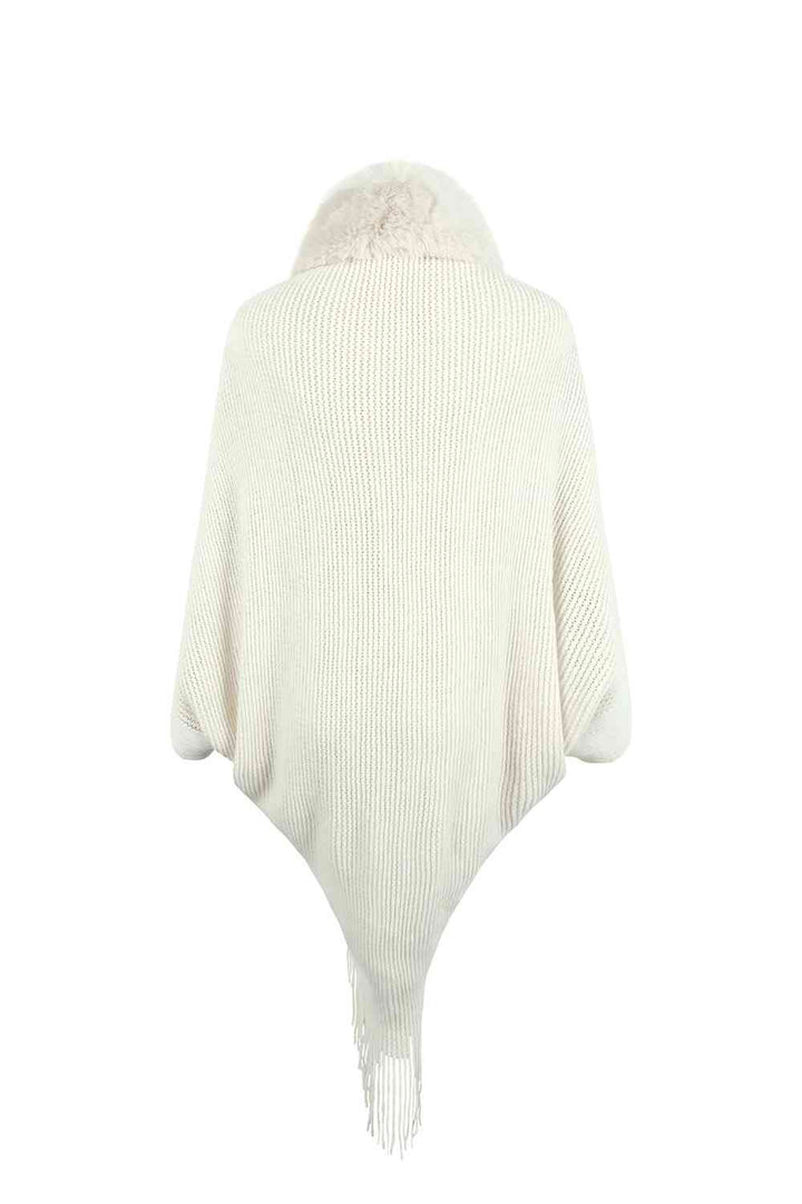 Stilla | Frynse Detalje Langærmet Poncho