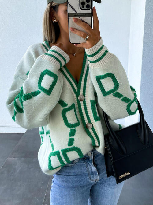 Stilla | Dropped Shoulder Button Down Cardigan