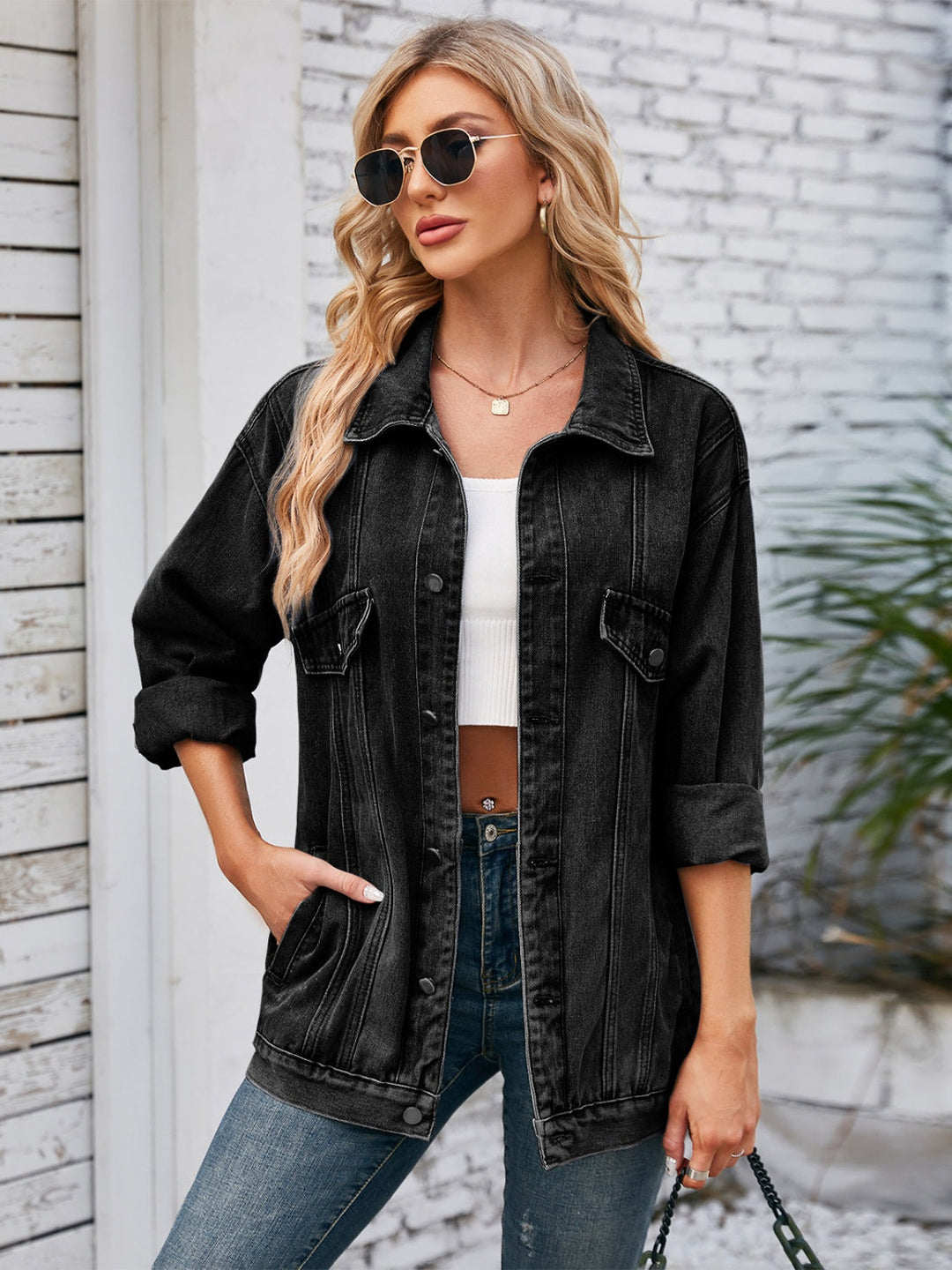 Stilla | Up Langærmet Denim Jakke