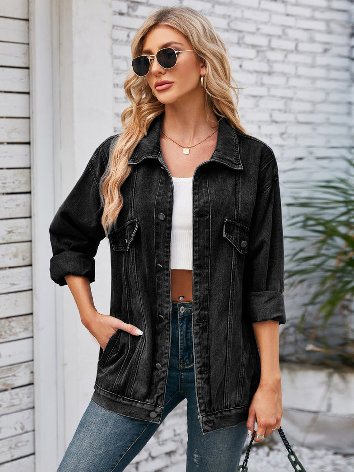 Stilla | Up Langærmet Denim Jakke