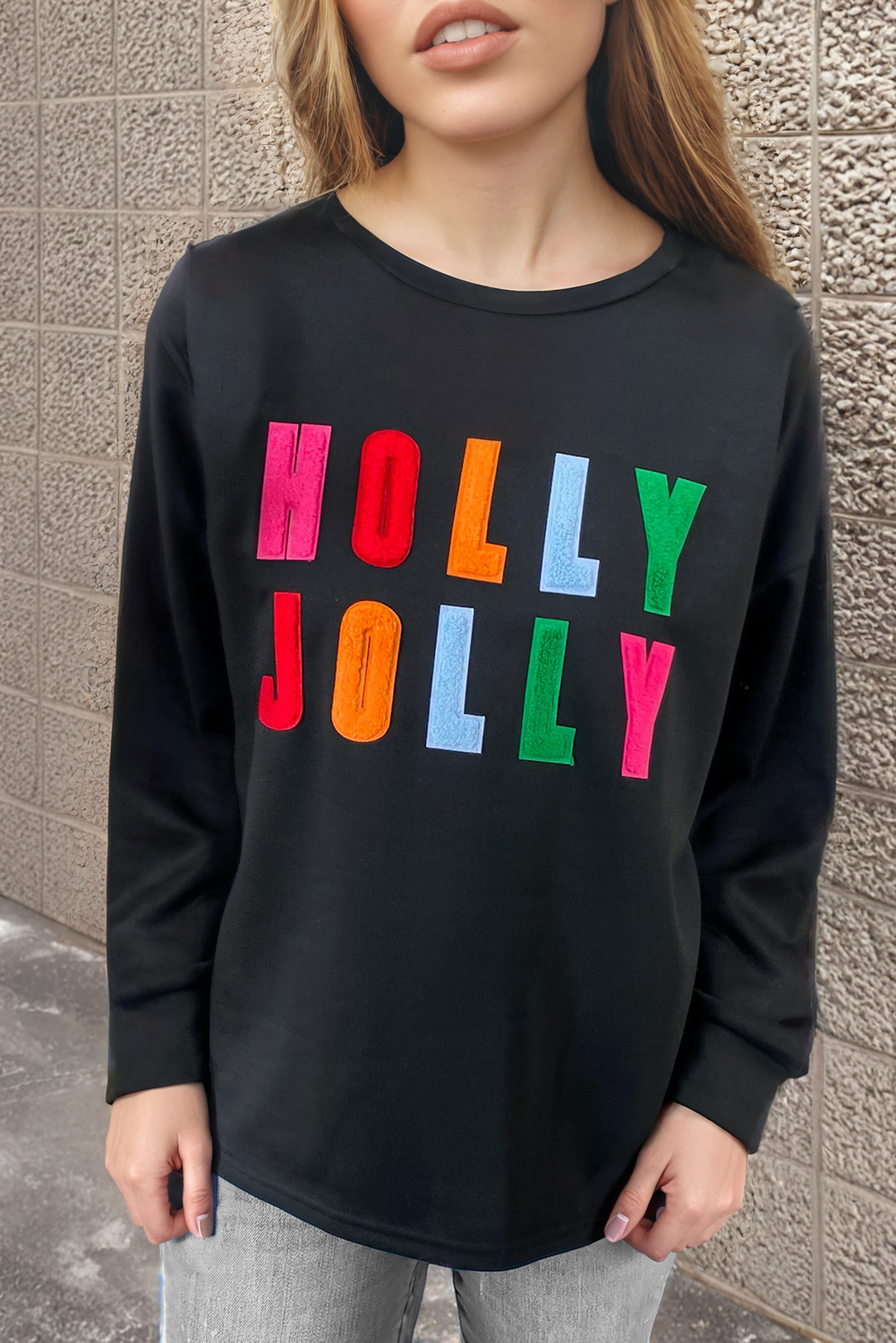 Stilla | Grafik Langærmet shirt Holly Jolly