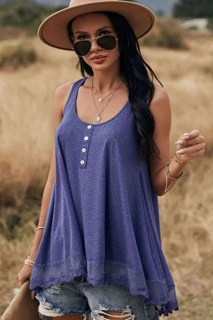 Stilla | Trim Knap Detalje Tank Top