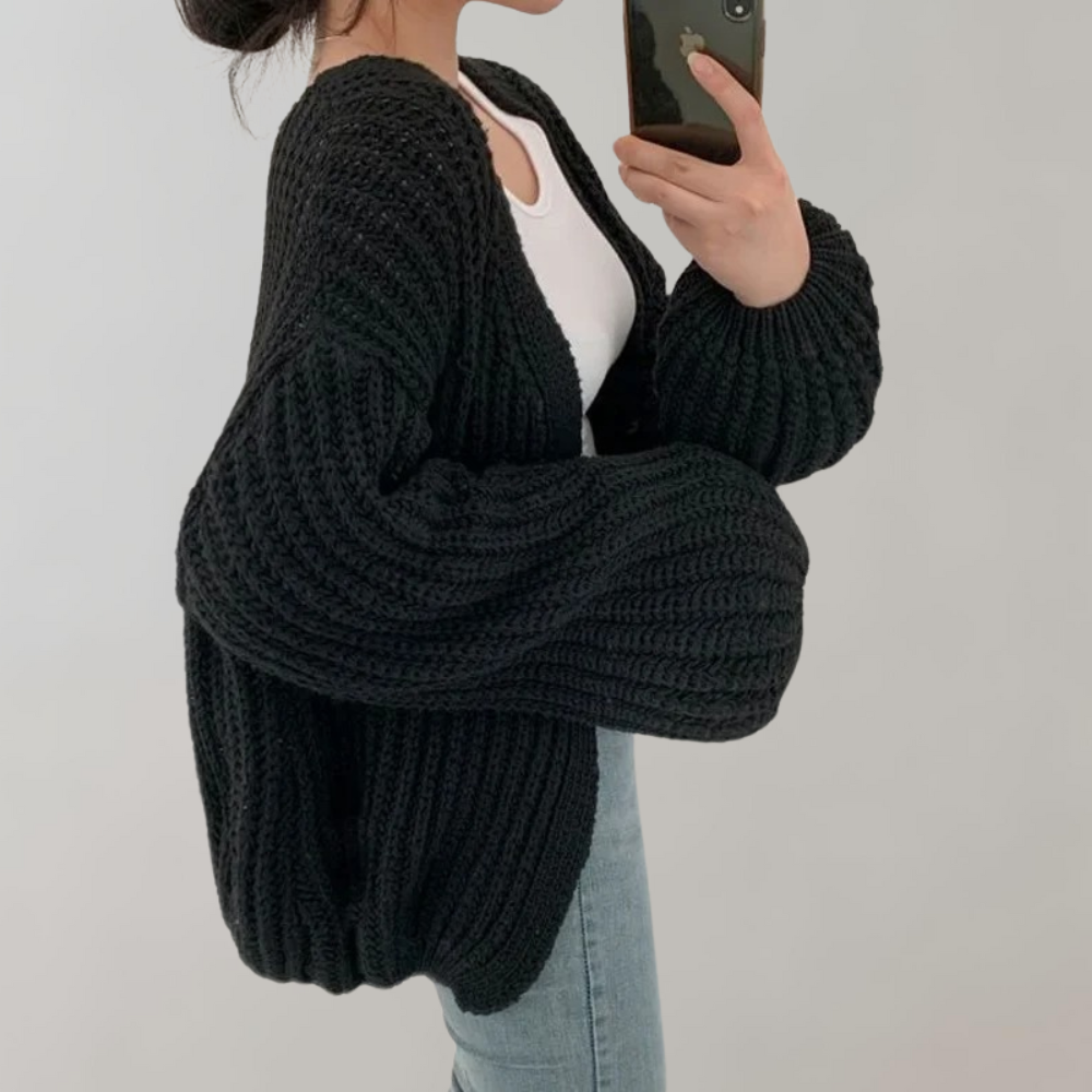 Stilla | Cozy Chunky Knit Cardigan til Kvinder