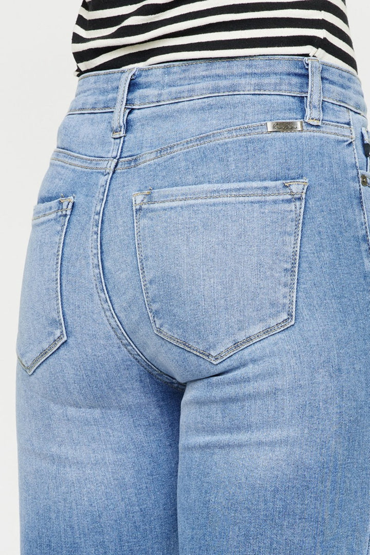 Stilla | Distressed Katteviduer Knap-til-fly Jeans