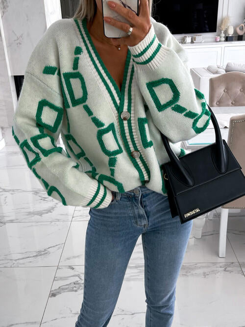 Stilla | Dropped Shoulder Button Down Cardigan