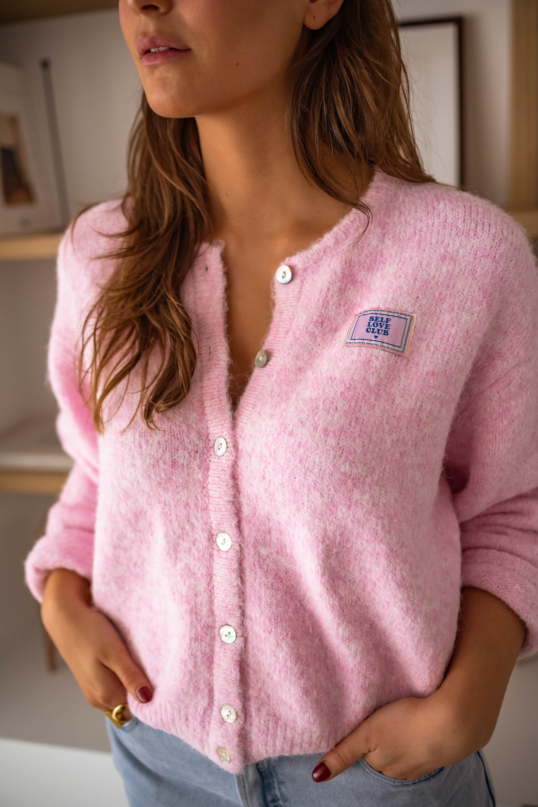 Stilla | Chic Pink Quilted Cardigan til Lagdelte Looks