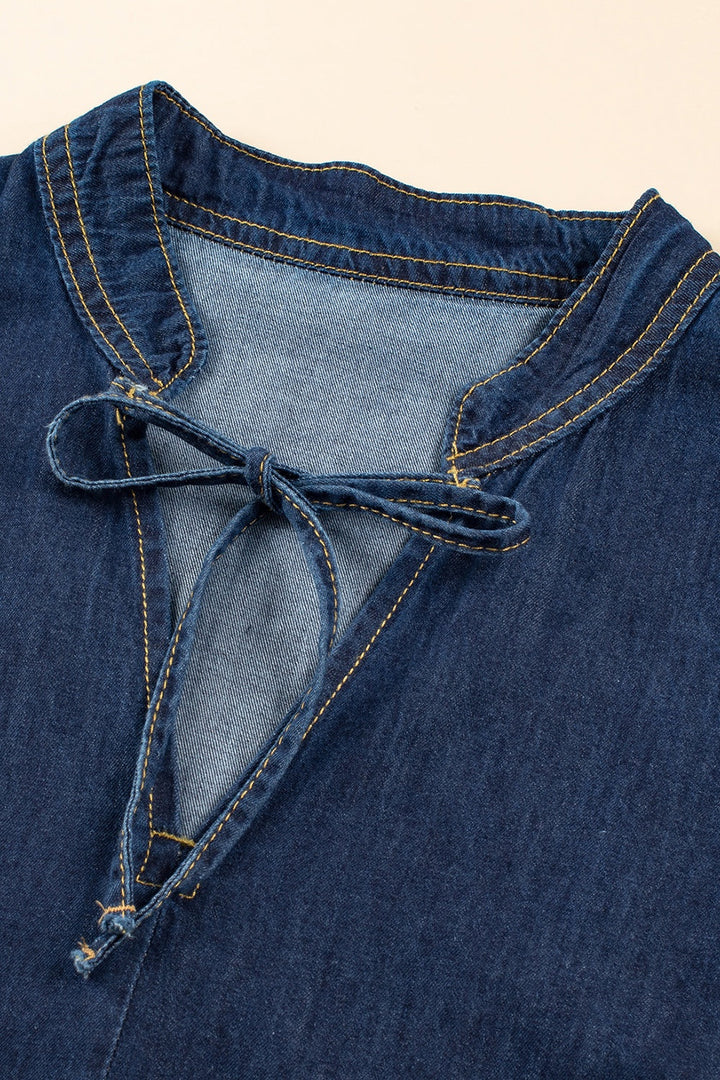 Stilla | Hals Uden Ærmer Denim Kjole