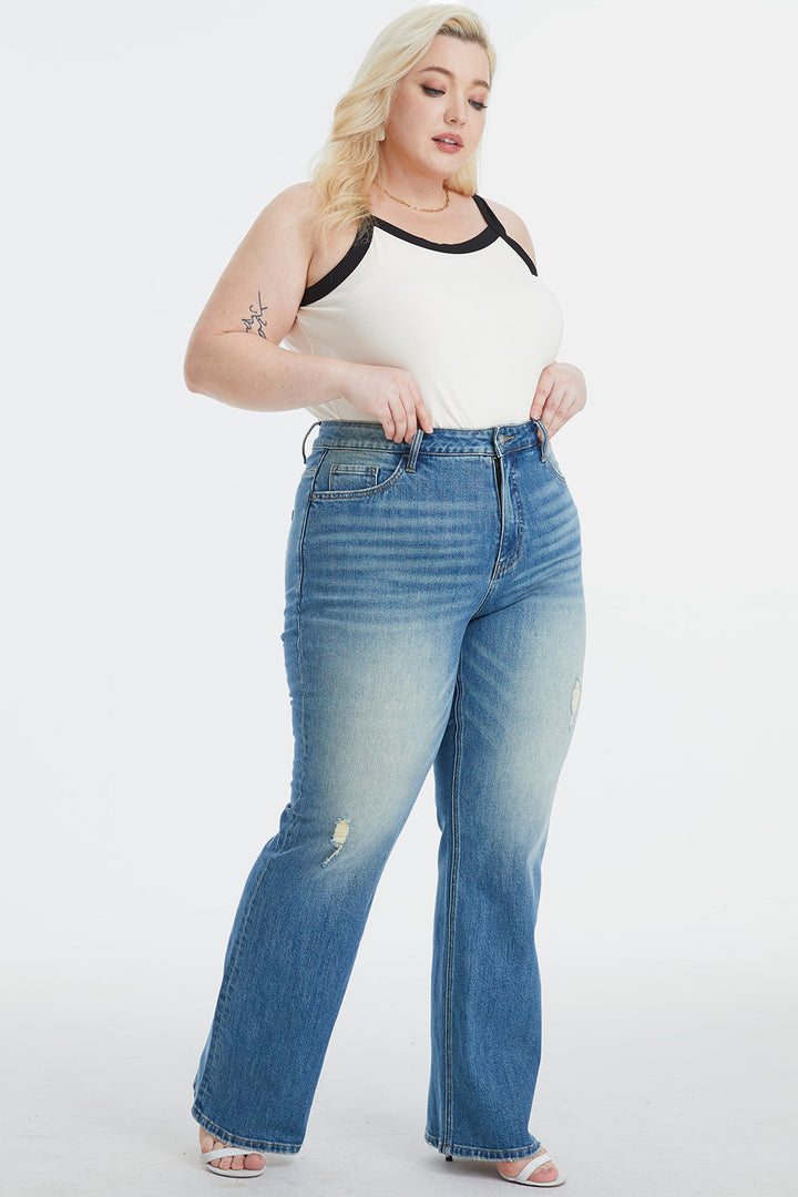 Stilla | Fuld størrelse ultra høj talje gradient bootcut jeans