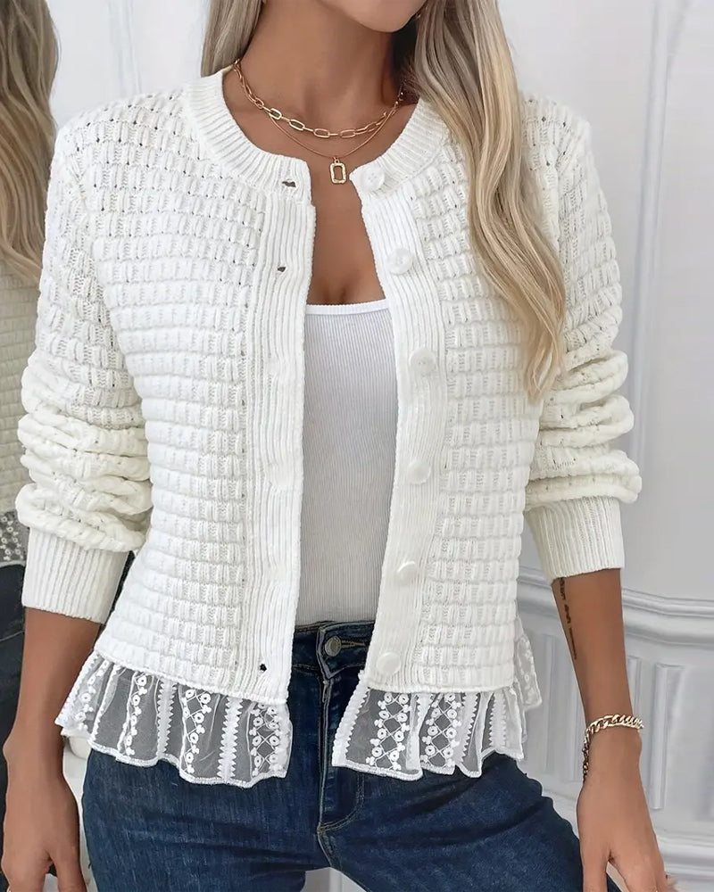 Stilla | Langærmet Spidsbesat Sweatshirt