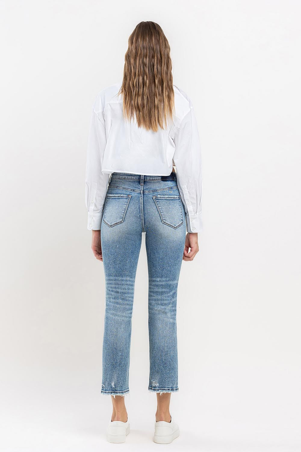 Stilla | Fuldt størrelse Høj talje Slim Straight Jeans