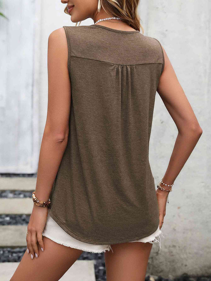 Stilla | Blonde Kontrast Scoop Neck Tank