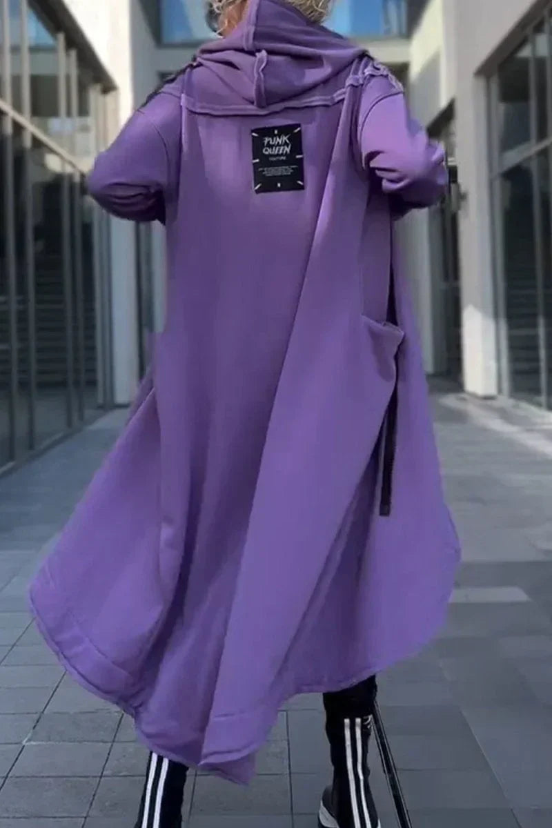 Stilla | Langt Hoodie-Kjole med Moderne Snit