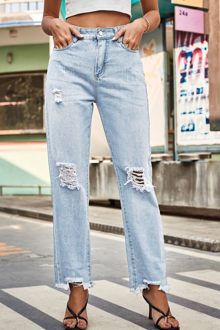 Stilla | Knapperede Løse Fit Jeans