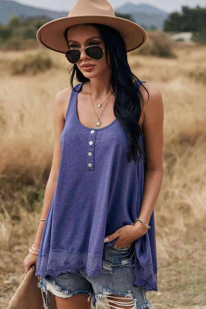 Stilla | Trim Knap Detalje Tank Top