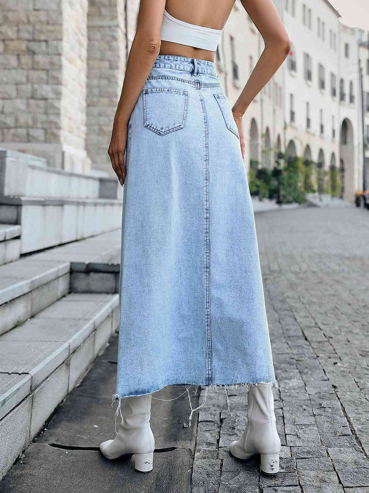 Stilla | Hem Denim Nederdel